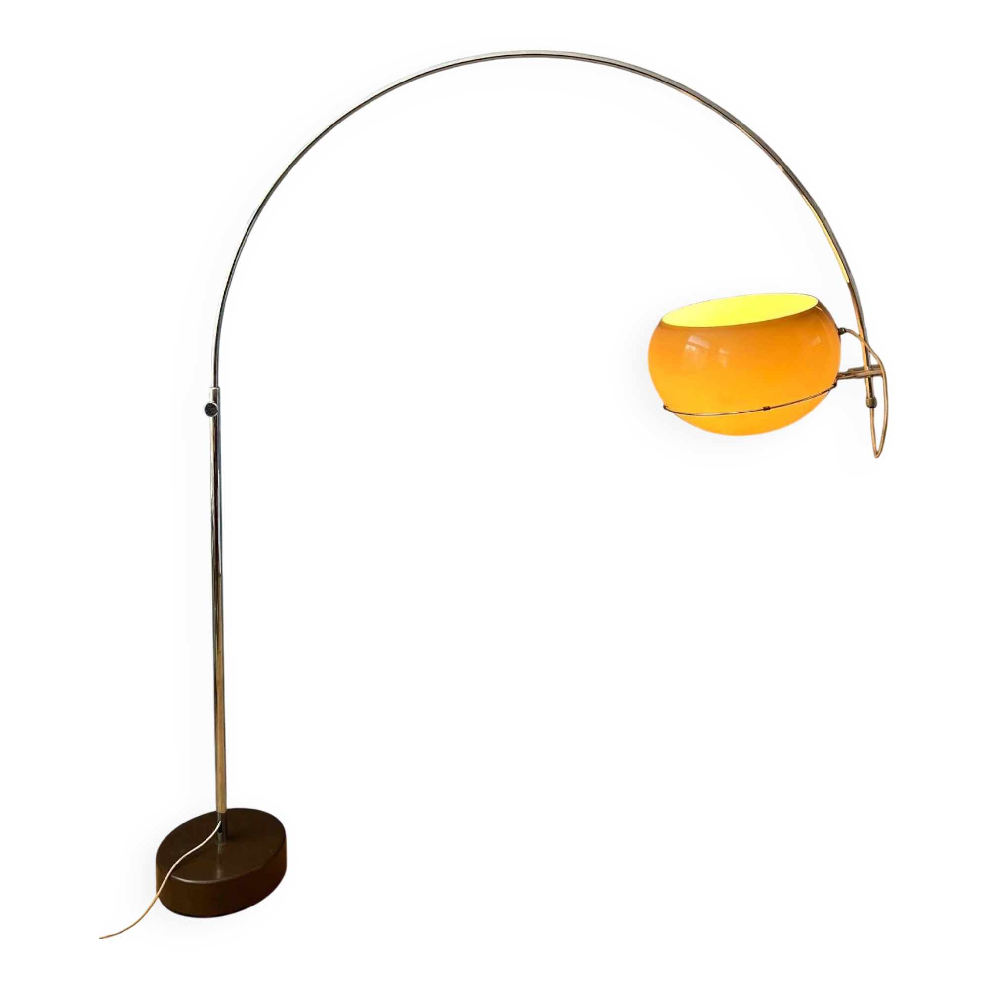 Mid-century space age mushroom arc floor lamp by GEPO