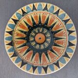 Vintage ceramic plate with enamel decoration