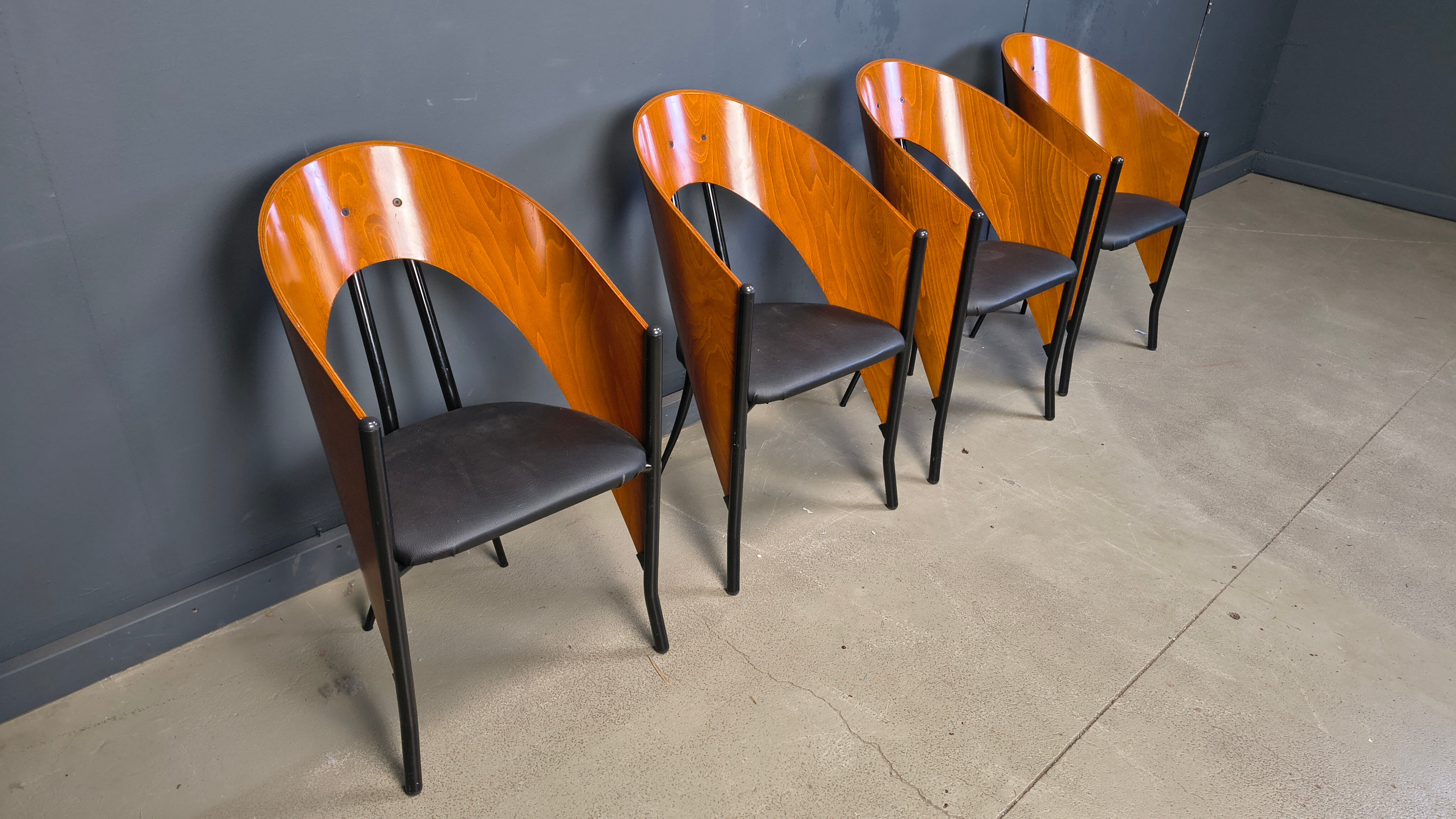 Postmodern Spanish dining chairs, 1980s - set of 4