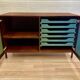 Commode palissandre et métal design 1950.