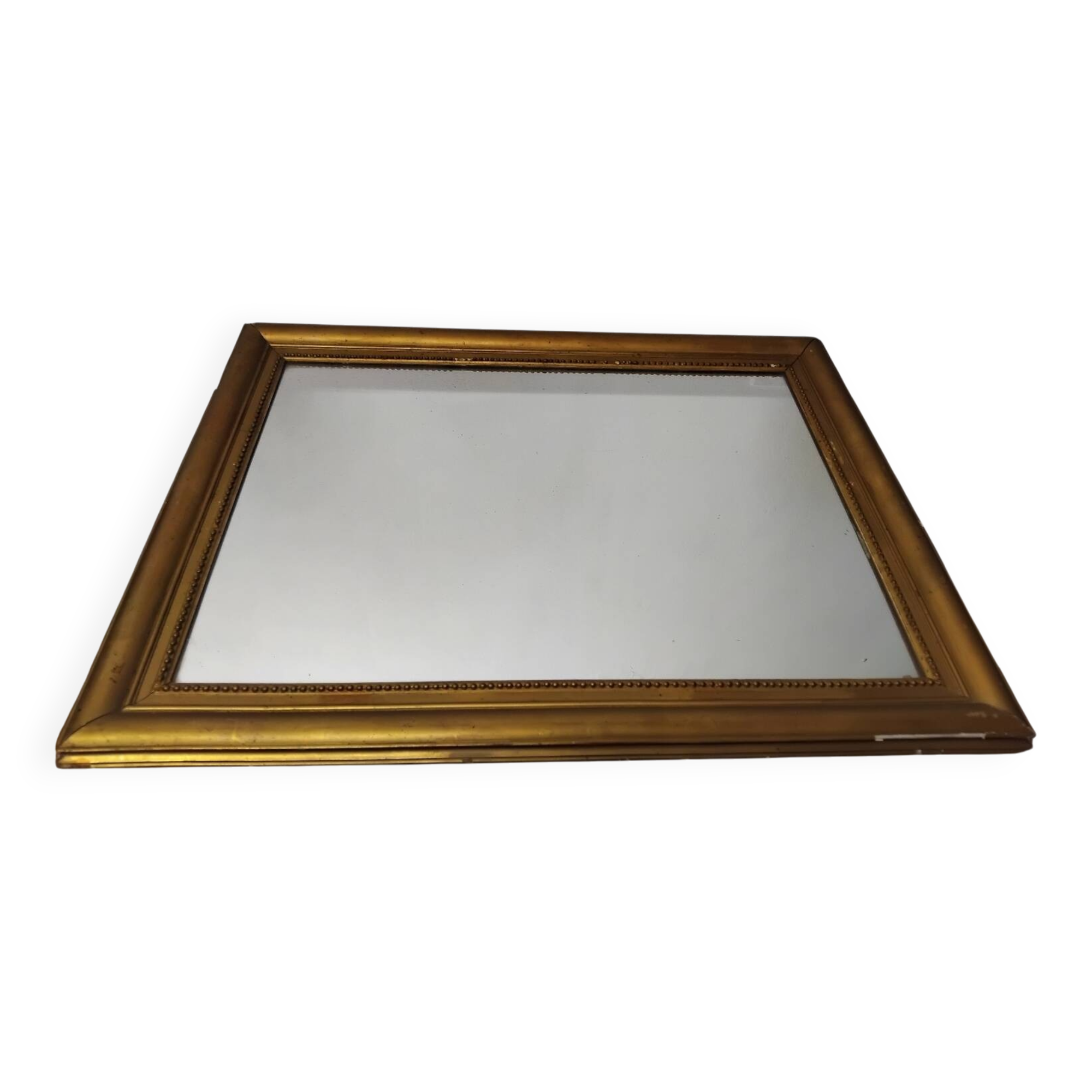 Antique wooden and plaster mirror 69x93cm