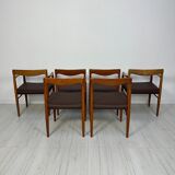 1960s Set of 6 vintage Danish Teak Dining Chairs by H.W. Klein for Bramin