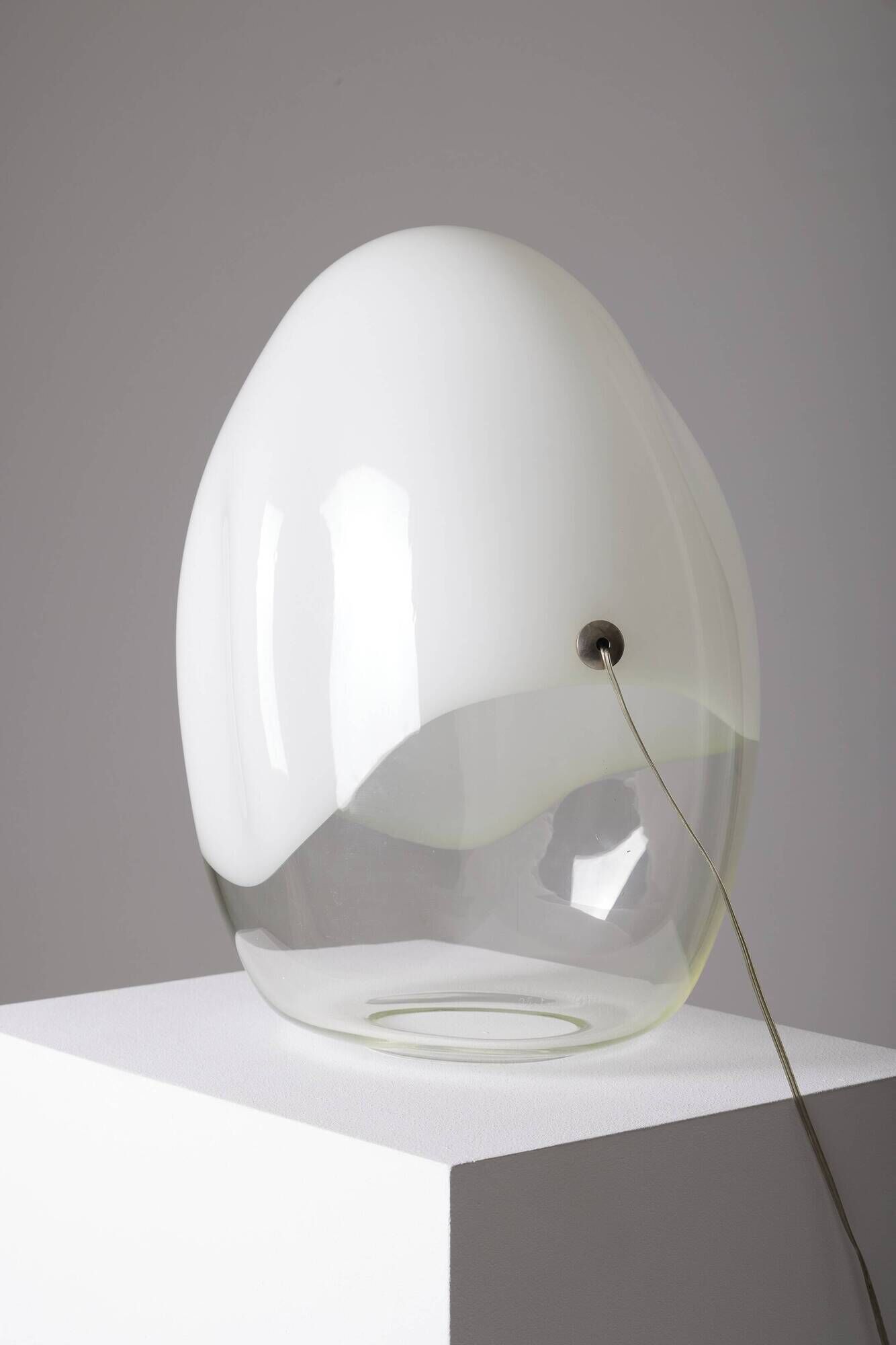 Pair of nessa lamps in murano glass, gino vistosi, 1970s