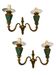 Bronze Ceramic Sconces Set of 2 1950’s