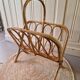 Vintage Rattan Magazine Rack