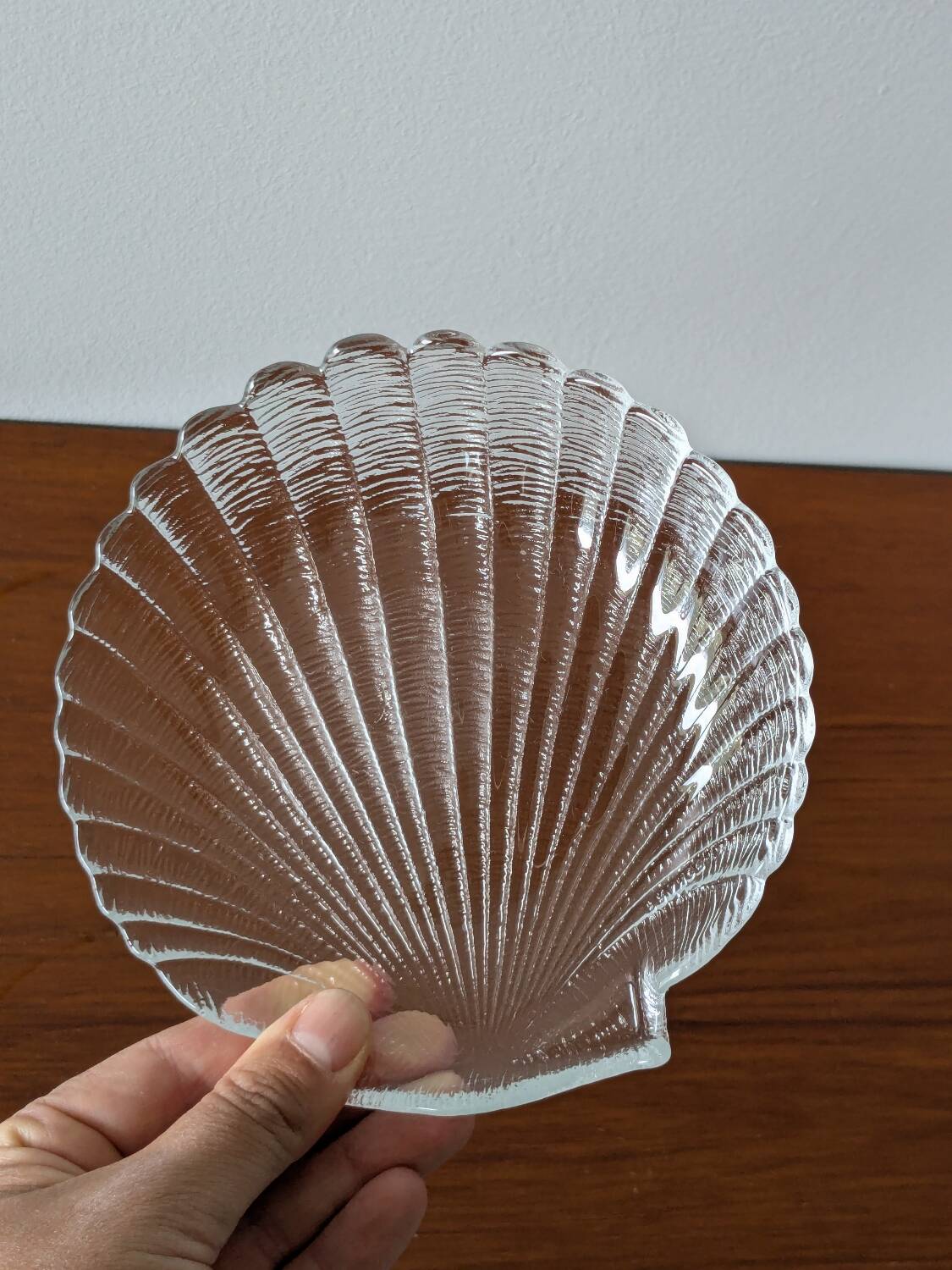 Coupelle coquillage en verre vintage