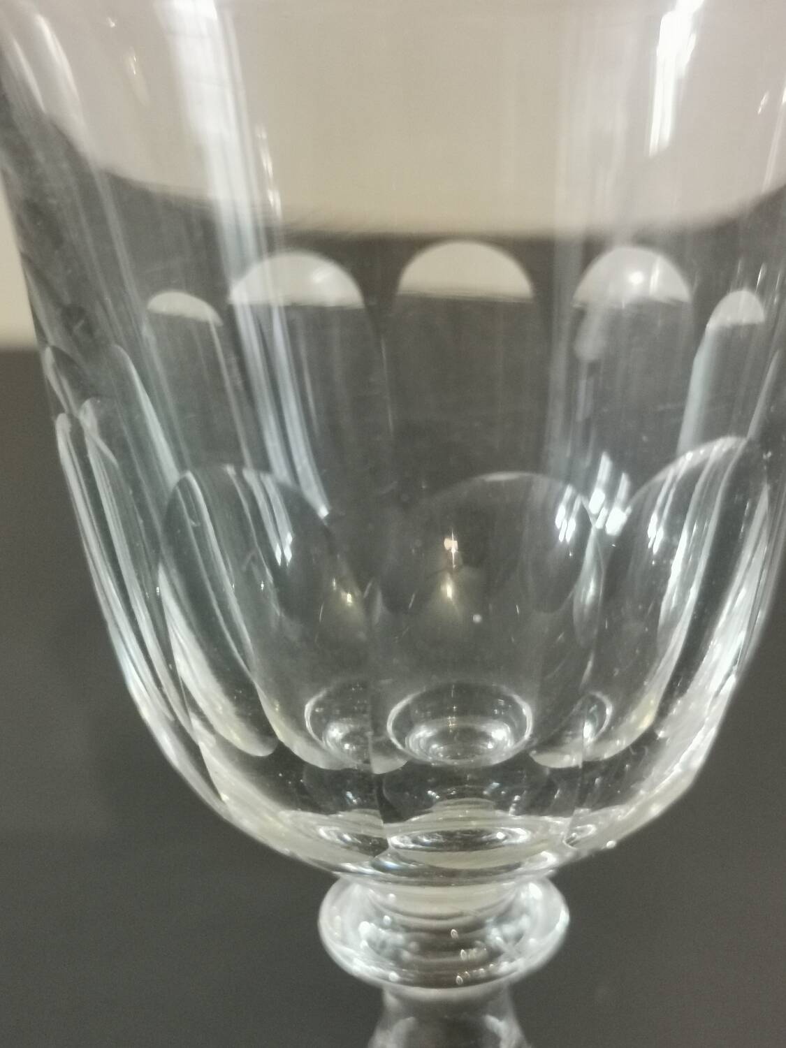Port wine liqueur glasses in blown glass early 20th century