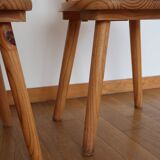 Pair of Scandinavian pine chairs