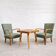Halabala “Spider” coffee table and Hungarian late Art Deco armchairs, 1950s
