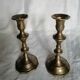 Set of 4 brass candle holders