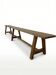 Grand banc de ferme ancien 252 cm bois brut patiné