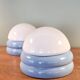 Pair of Monoprix X Goodmoods designer wall lights - post-modern opaline glass