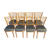 Series of 8 lounge chairs from Thonet 1930