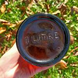 Vintage brown glass vase/bottle