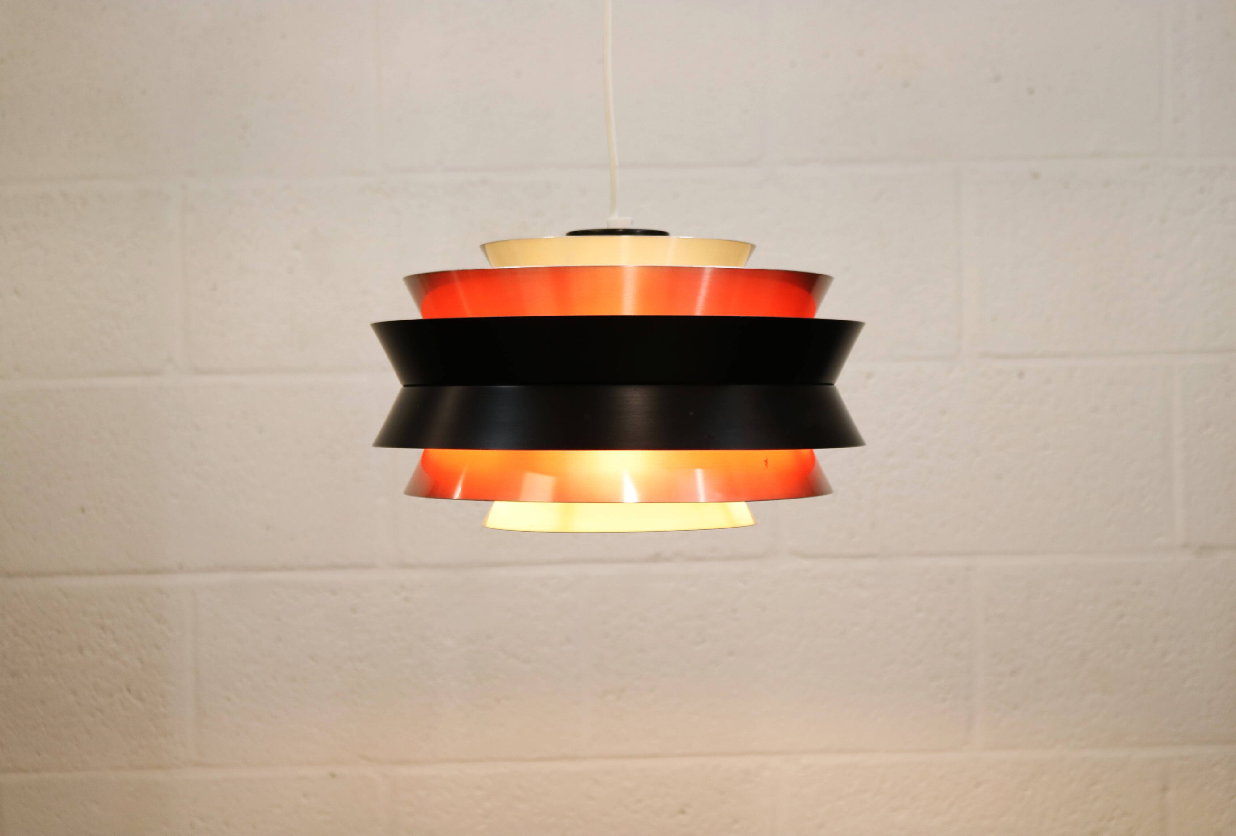 Large Swedish Lamp: Carl Thore Trava Model for Granhaga, 1970s Mid-Century