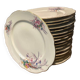 Set of flowered porcelain tableware