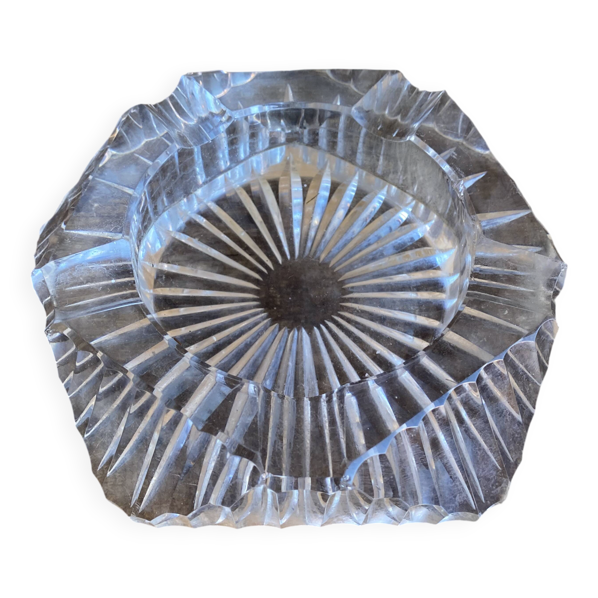Vintage Star-Designed Glass Ashtray Pocket Bowl #D981