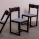 Italian beech and boucle dining chairs