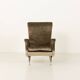 Fauteuil de salon italien en velours du milieu du siècle dans le style de Marco Zanuso, 1960