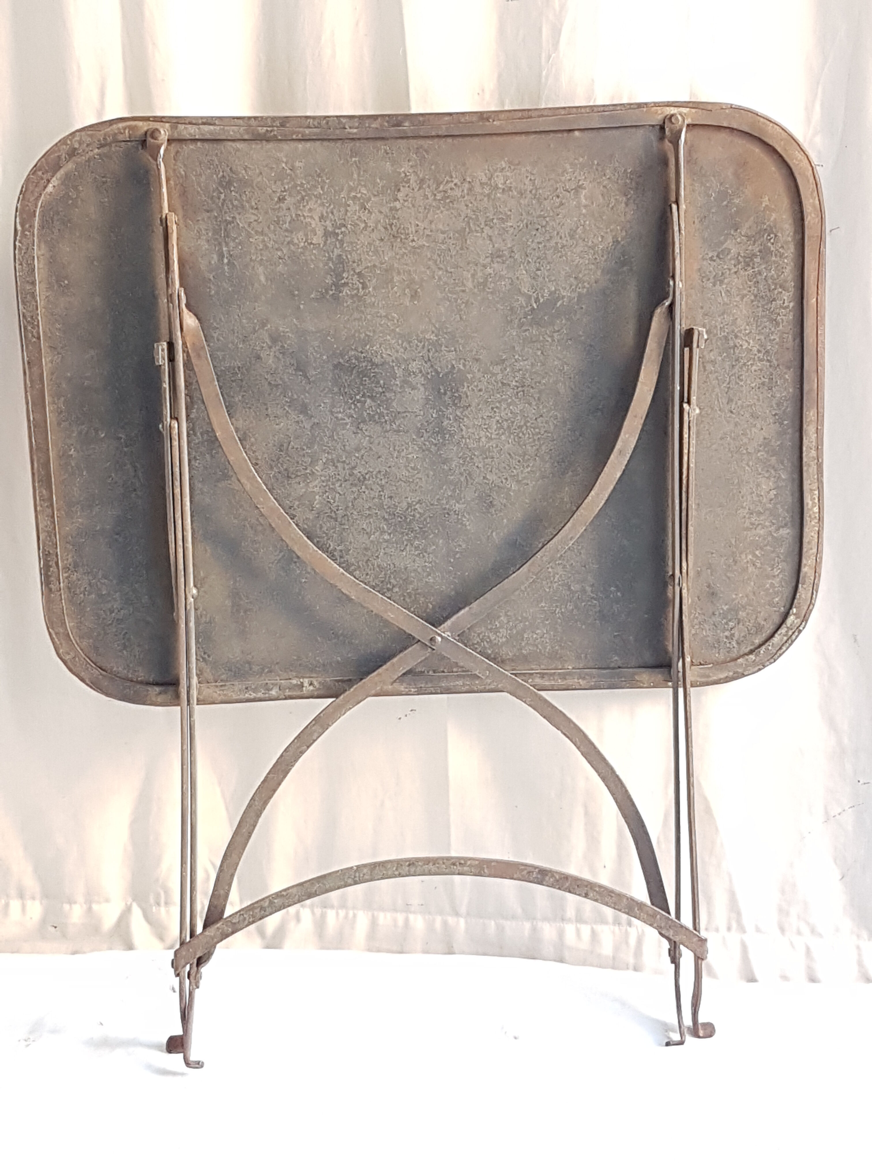 Folding old garden table