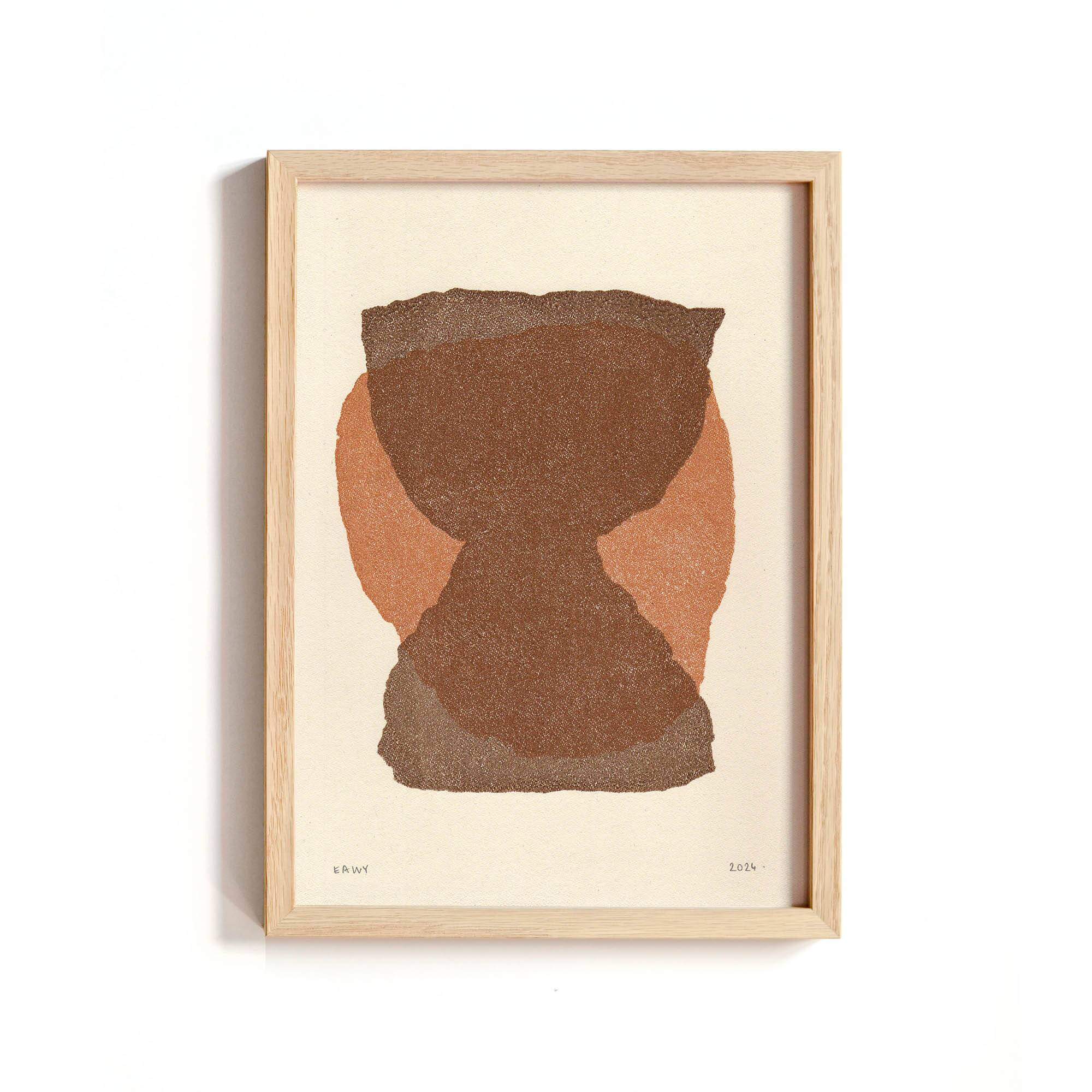 Painting on paper - rock - signed eawy