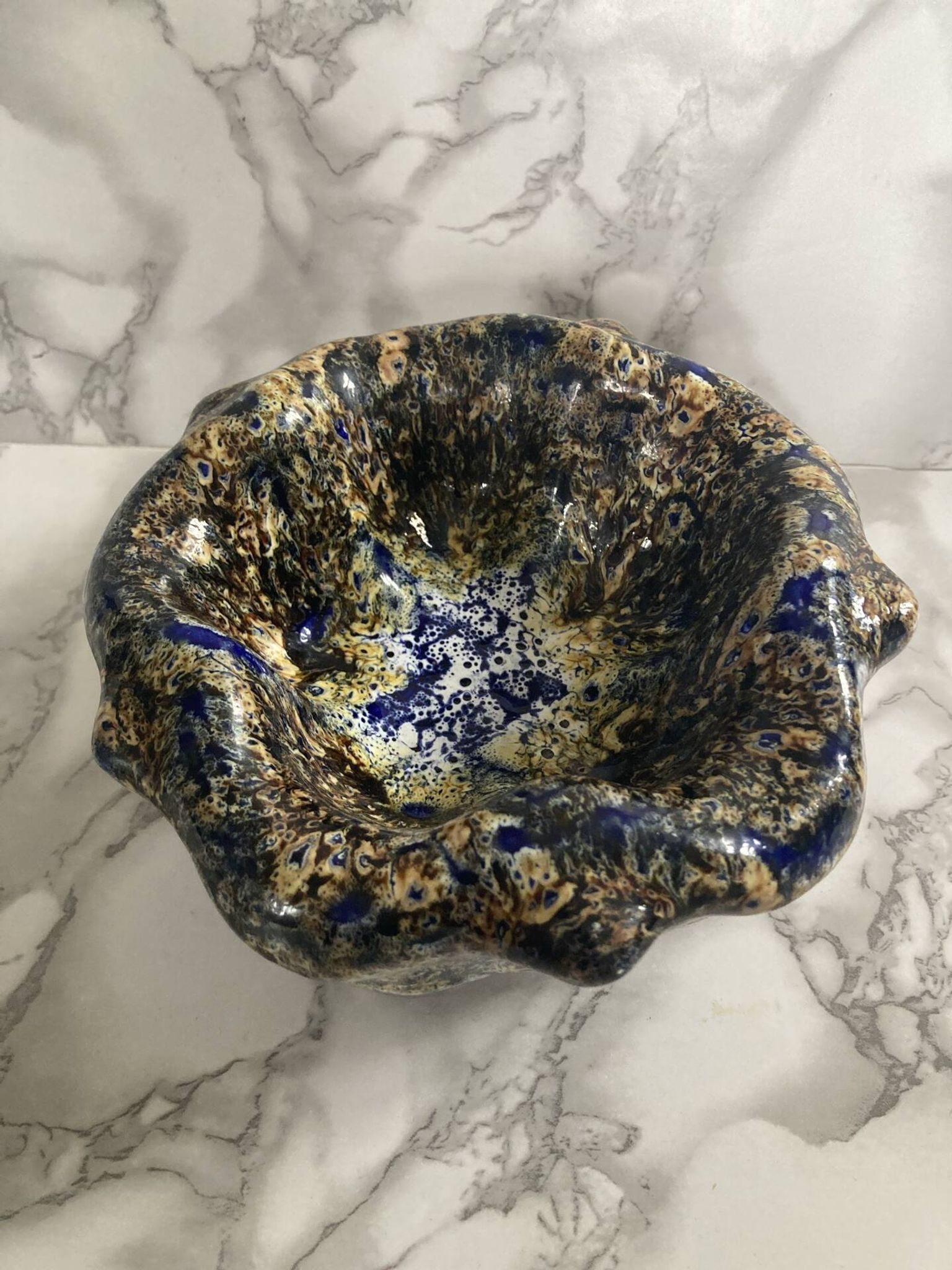 Coupelle Vallauris effet écume de mer