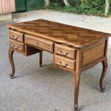 Louis XV style oak center desk