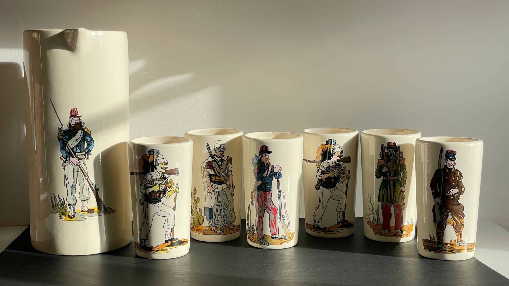 Vintage ceramic orangeade set
