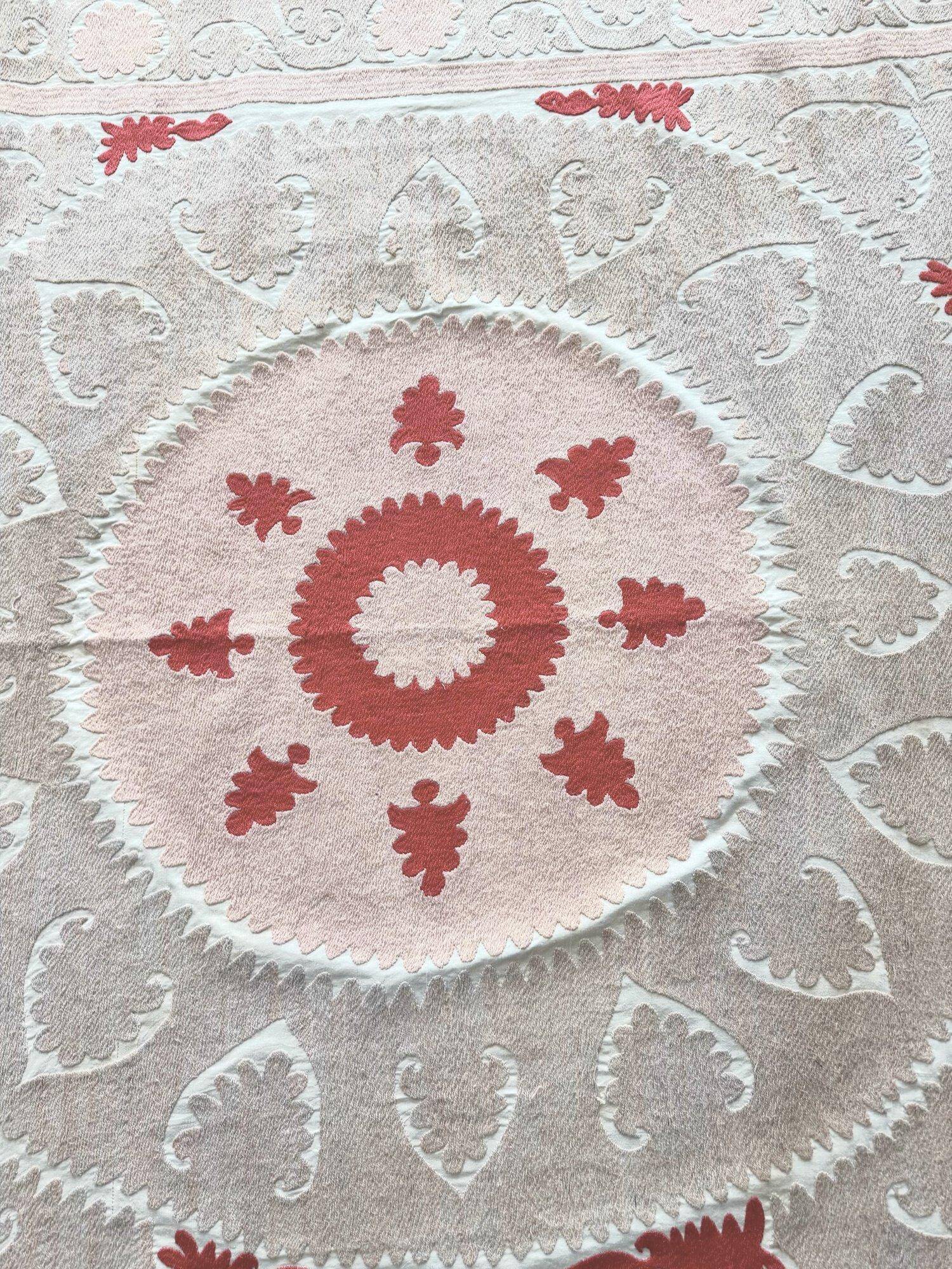 Vintage hand-embroidered tablecloth 145x157 cm