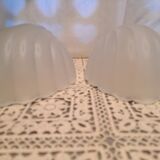 Pair of globe of art deco style wall lights in frosted glass france 1930