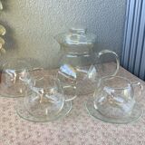 Clear glass tea set