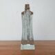 Modernist cubic glass vase from the mid-century, 1960s.