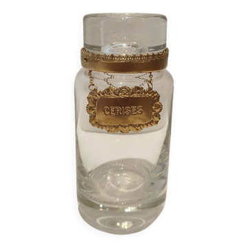 Vintage crystal cherry jar