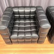 Paire de fauteuils Kubus 8020, conçus par Josef Hoffmann, Wittmann, Autriche