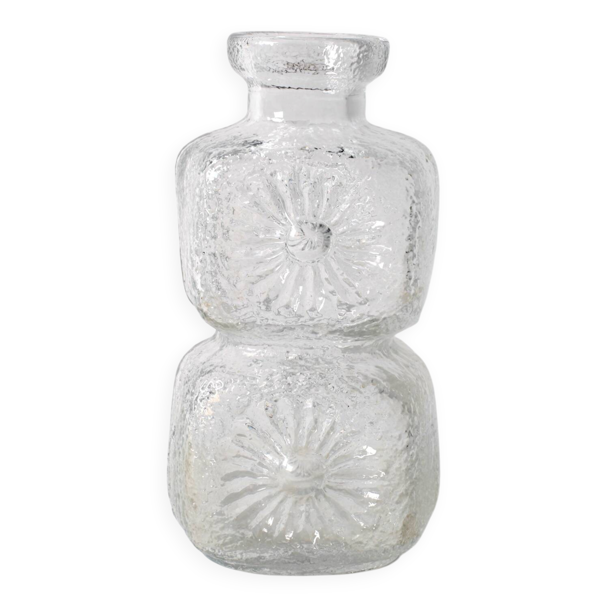 Pressed Glass Vase Flowers by Pavel Panek / Czech Republic / 1973