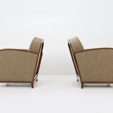 Set of two art deco armchairs