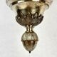 19th-century sanctuary chandelier in silver-plated brass, decorated with angels, 78 cm.
