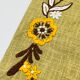 Lot de 4 sets de table vintage brodés en toile de jute