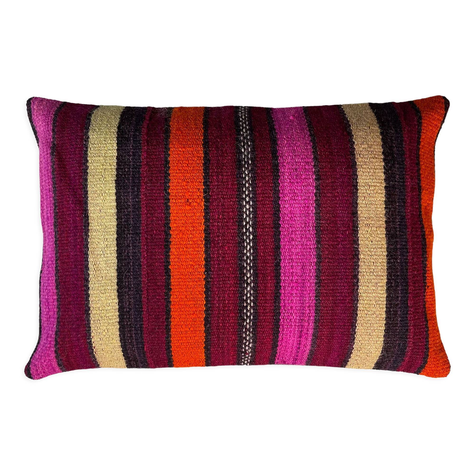 Housse de coussin vintage turque faite à la main, 40 x 60 cm