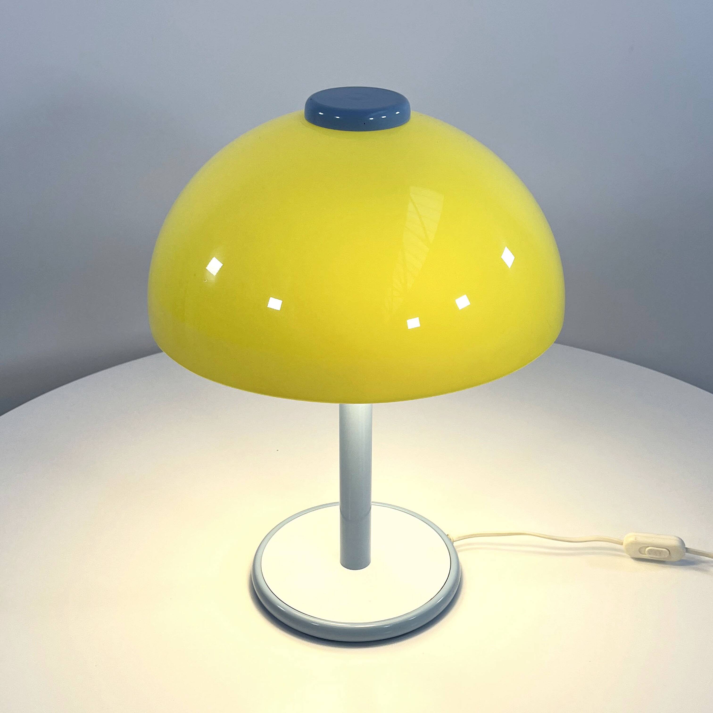 Postmodern Blue and Yellow Lamp, 1980