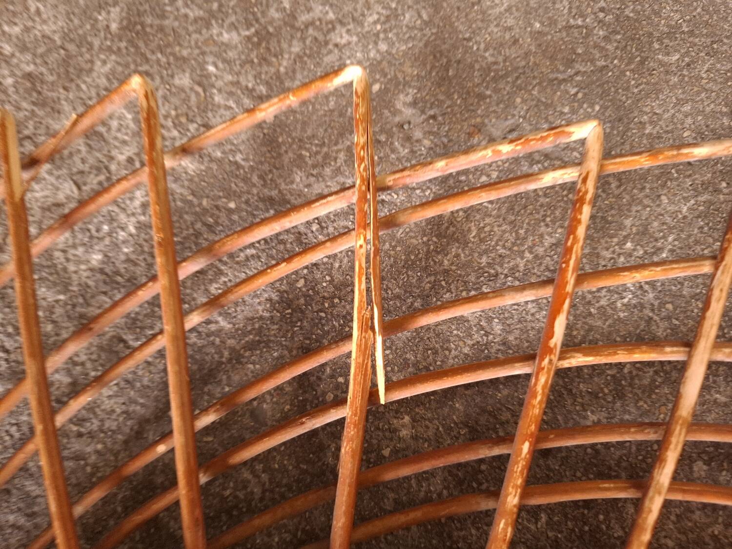 Vintage rattan mirror