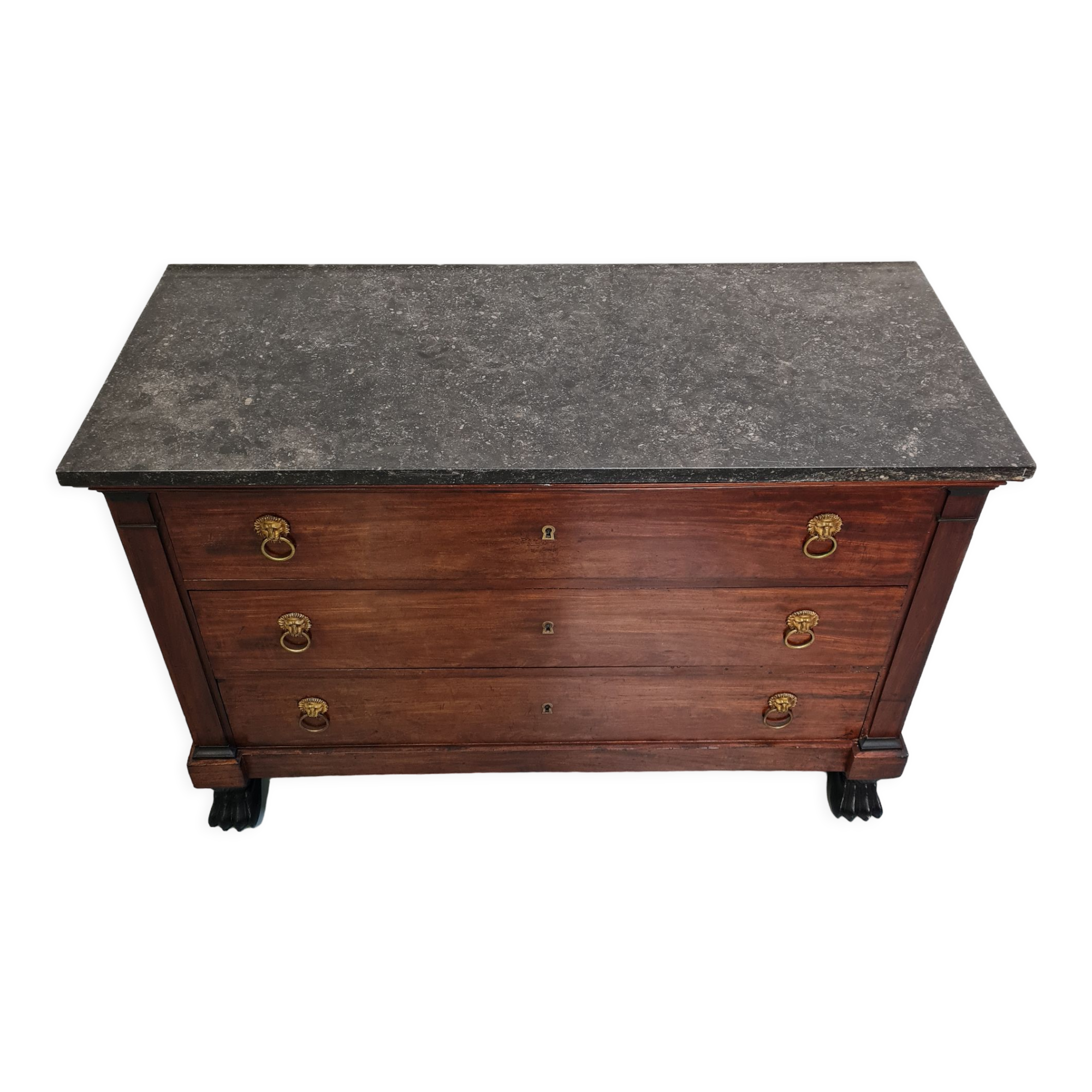 Antique french lion paw commode c1830