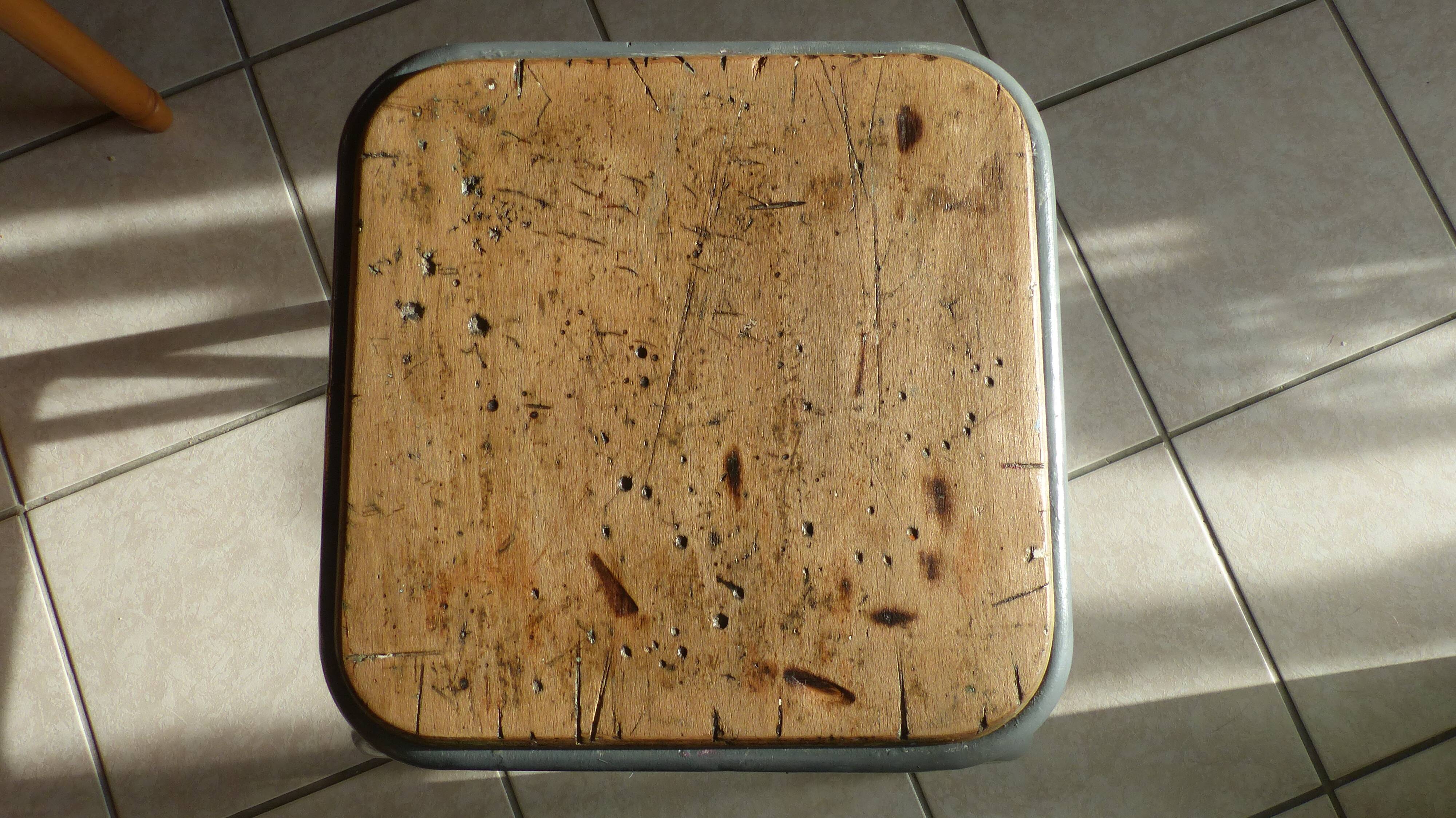 Renovated industrial stool