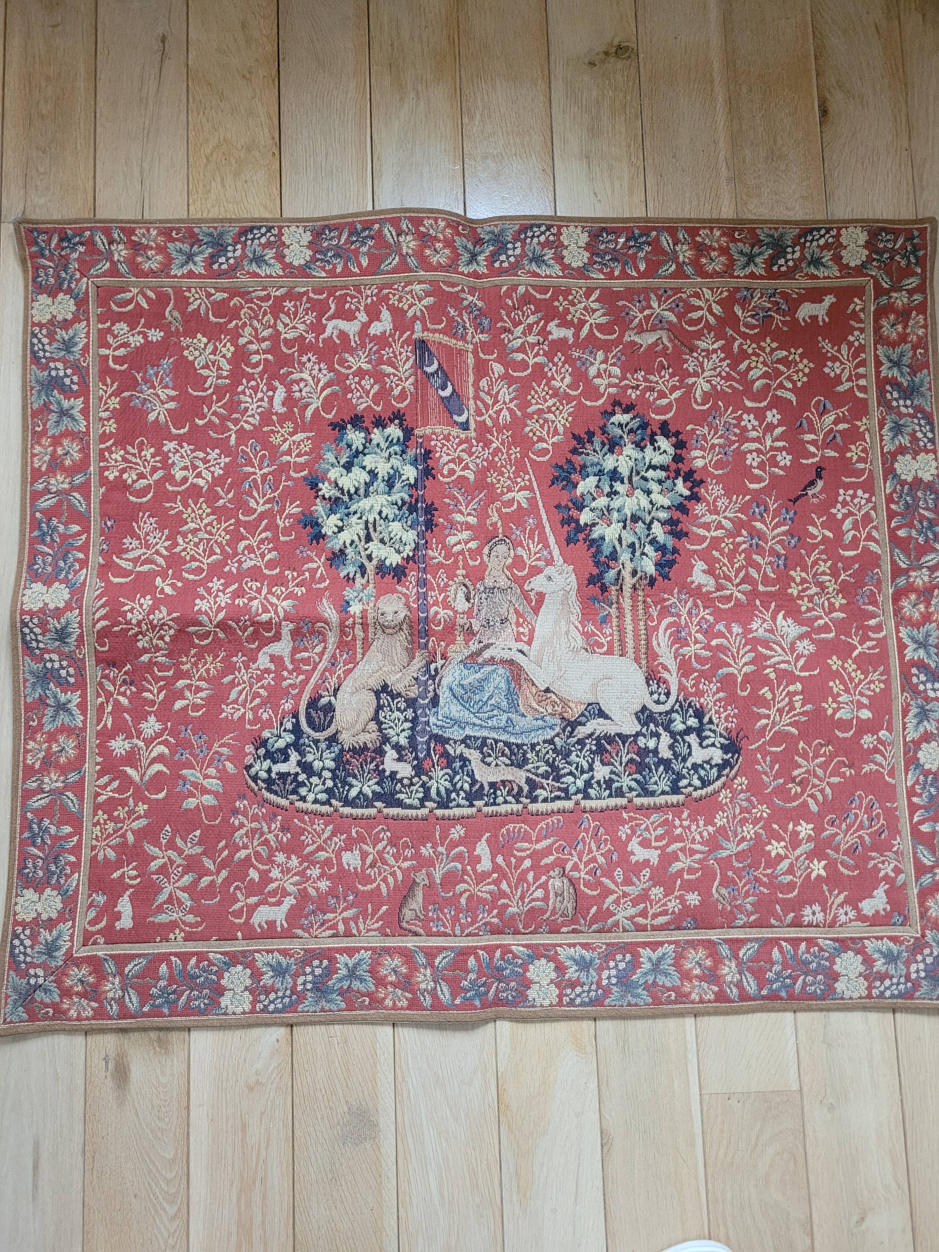Wall tapestry Flanders tapestry The Lady and the Unicorn