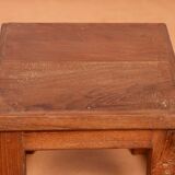 Old small Burmese teak workshop bedside table