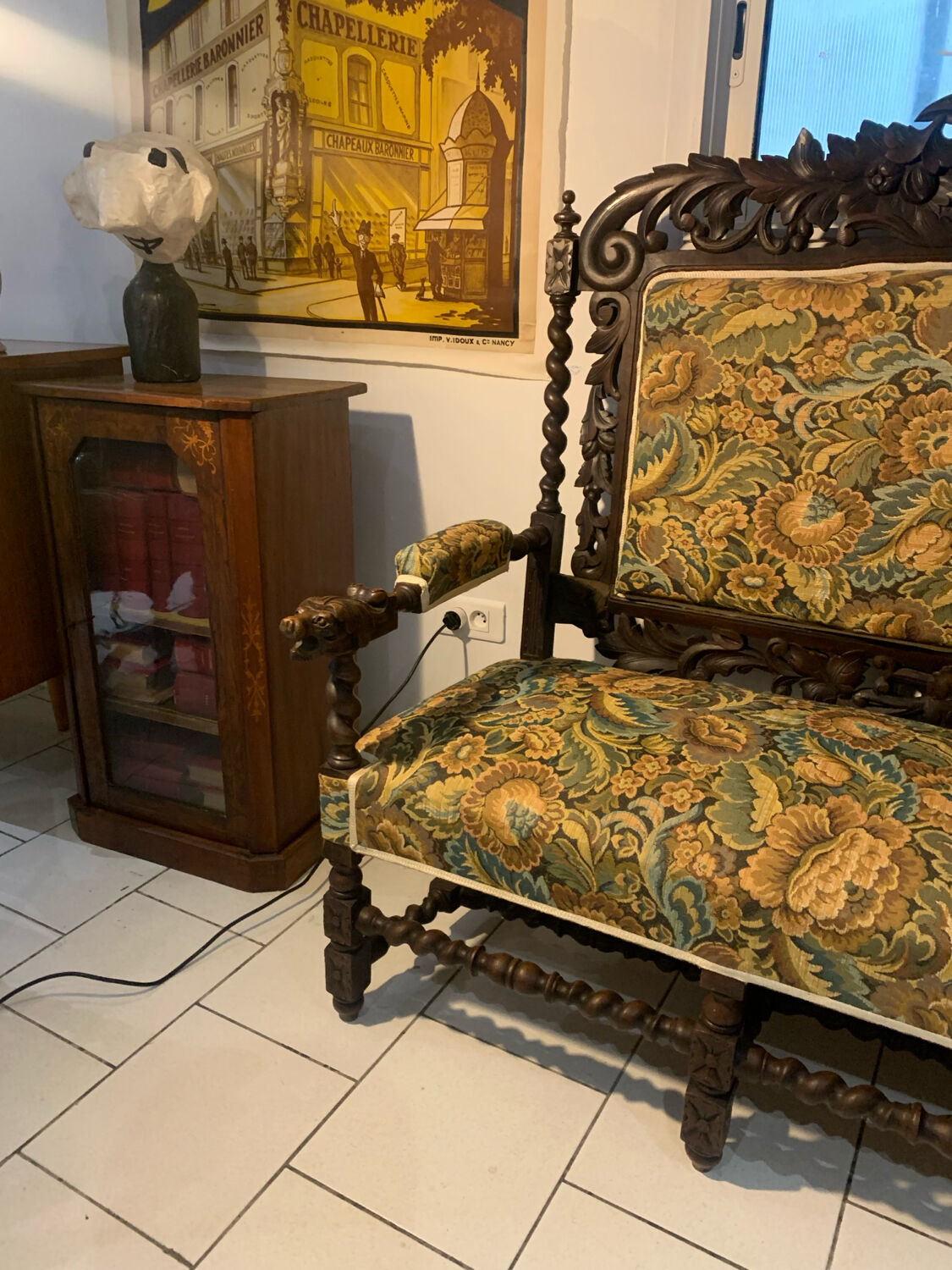 Antique Henri II Twisted Sofa