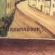 Painting on / under glass depicting Rocamadour