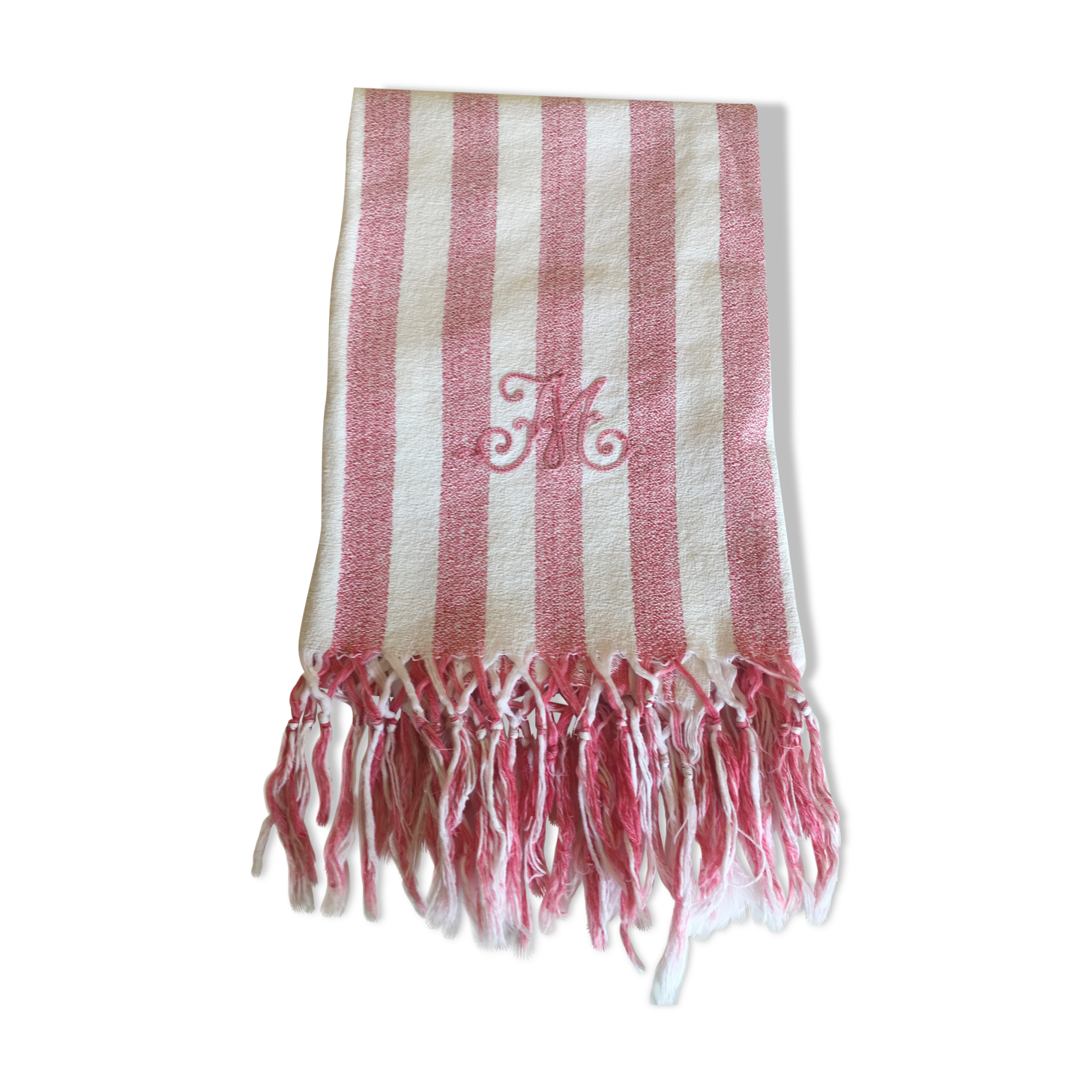 30's monogram M knotted fringe dint