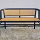 Vienna Secession beech canapé with cane seat and backrest.