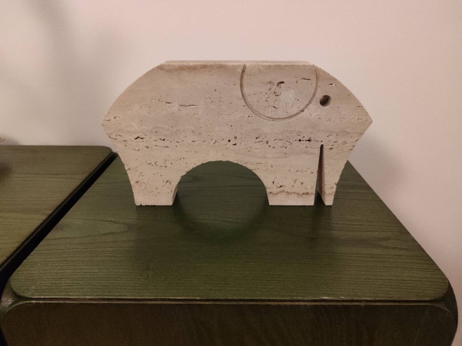 Large travertine elephant model, Fratelli Mannelli, Italy, 1970s